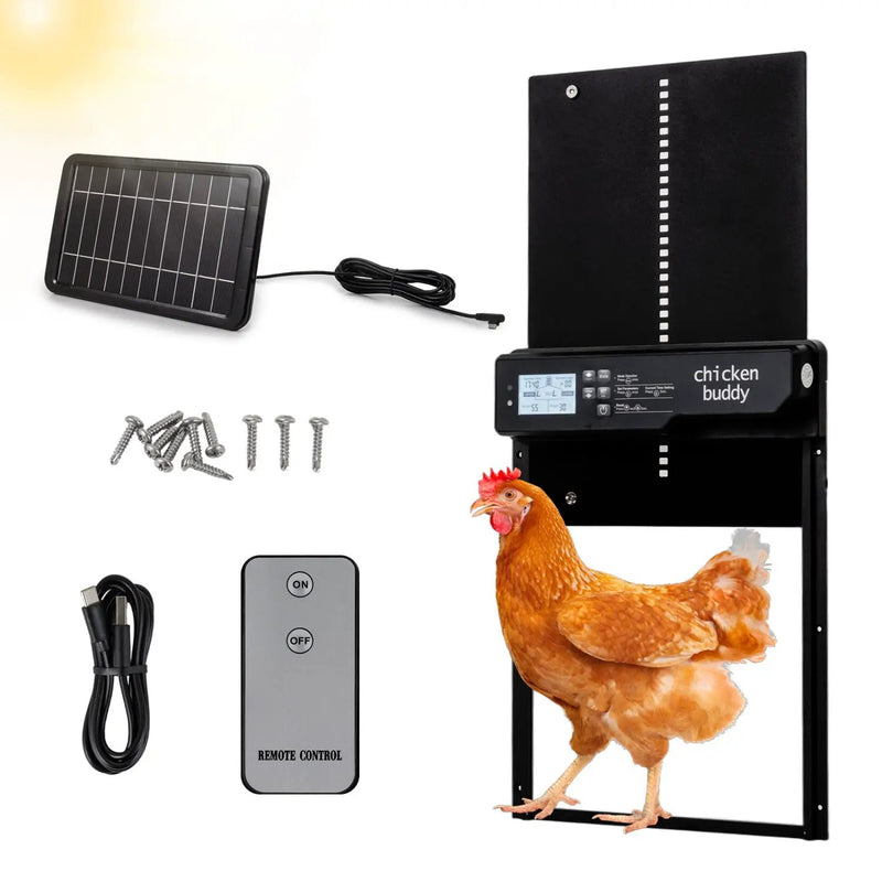 Solar Powered Automatic Chicken Coop Door with Remote Control by DirectDeals