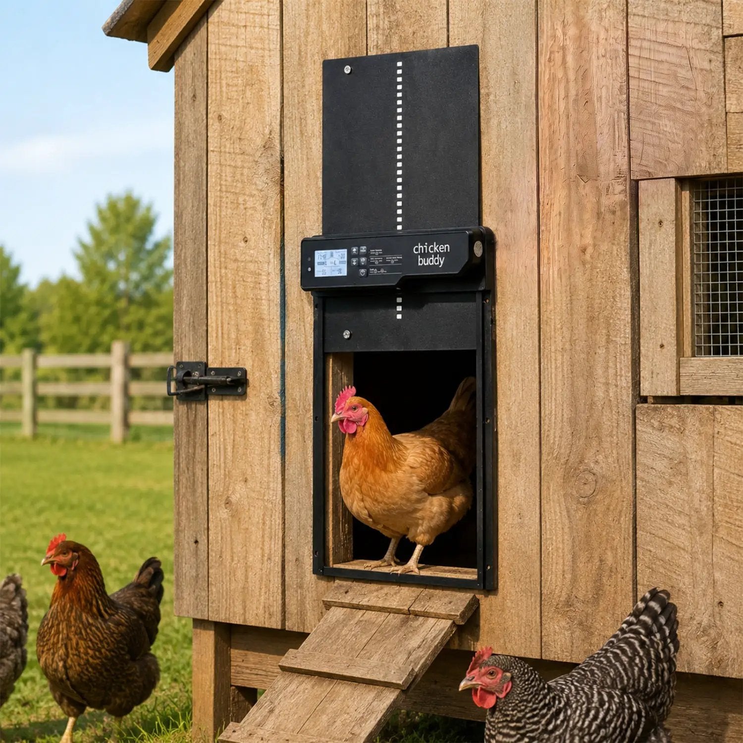 Solar Powered Automatic Chicken Coop Door with Remote Control by DirectDeals