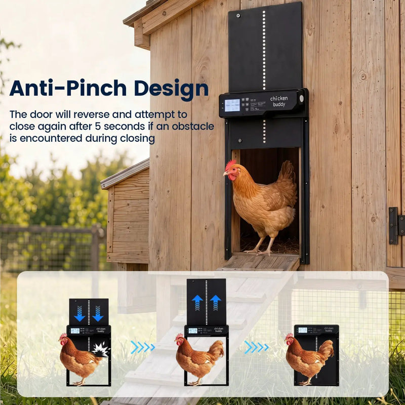 Solar Powered Automatic Chicken Coop Door with Remote Control by DirectDeals
