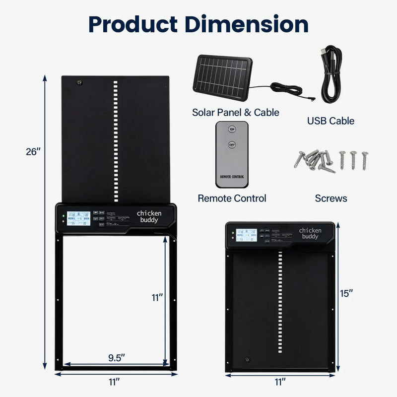 Solar Powered Automatic Chicken Coop Door with Remote Control by DirectDeals