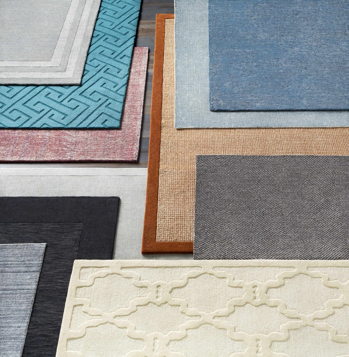 Bordered Solid Black Charcoal Wool Rug by Boutique Rugs