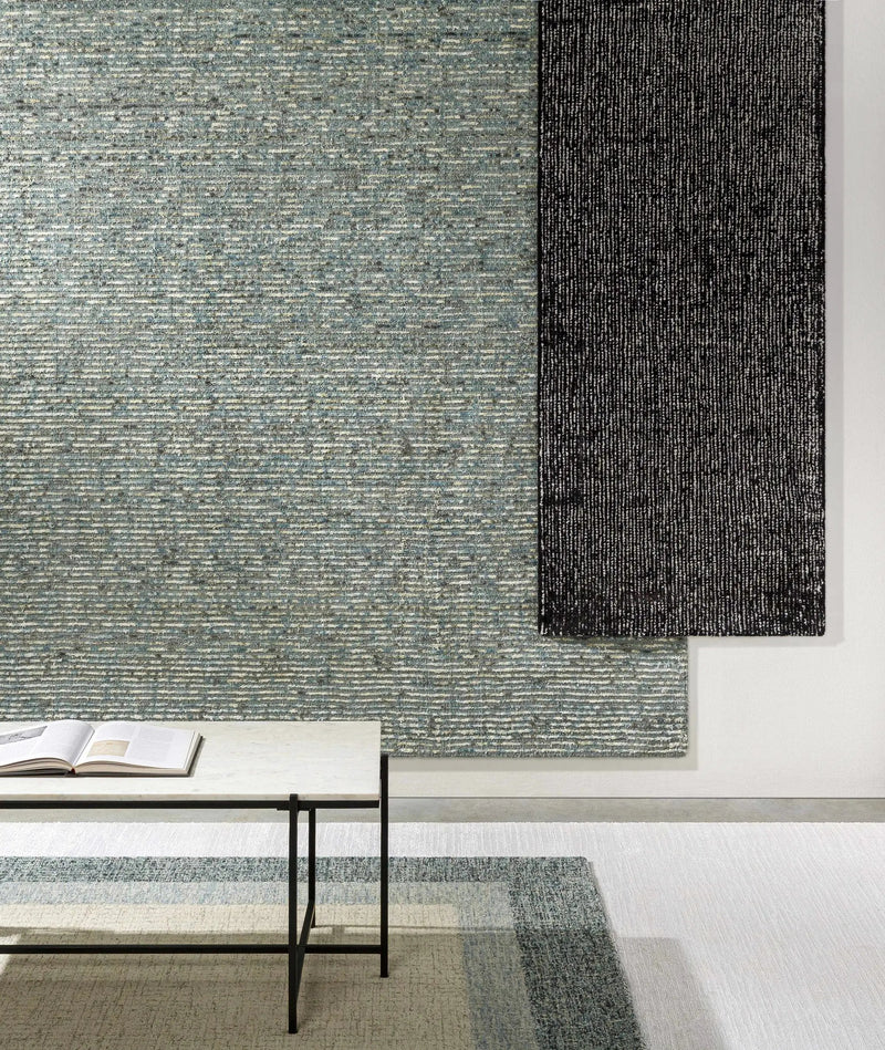Padada Green Bordered Cream Wool Rug by Boutique Rugs