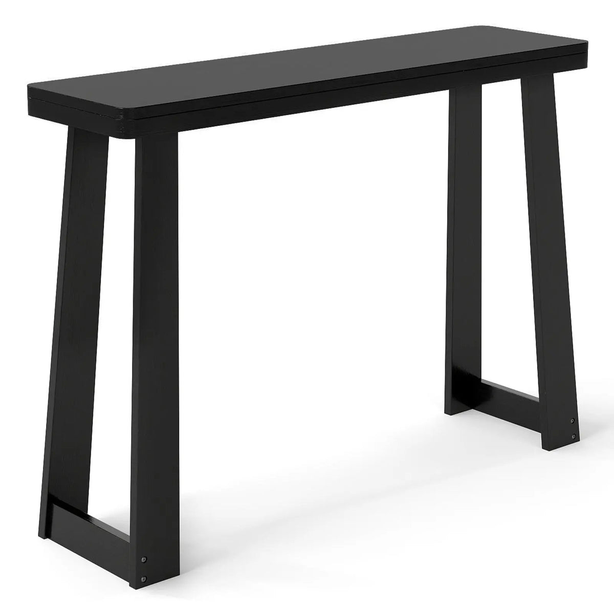 Solid Rubber Wood Console Table 43inch Narrow Entryway Table with Thick Tabletop and Stable Base by DirectDeals