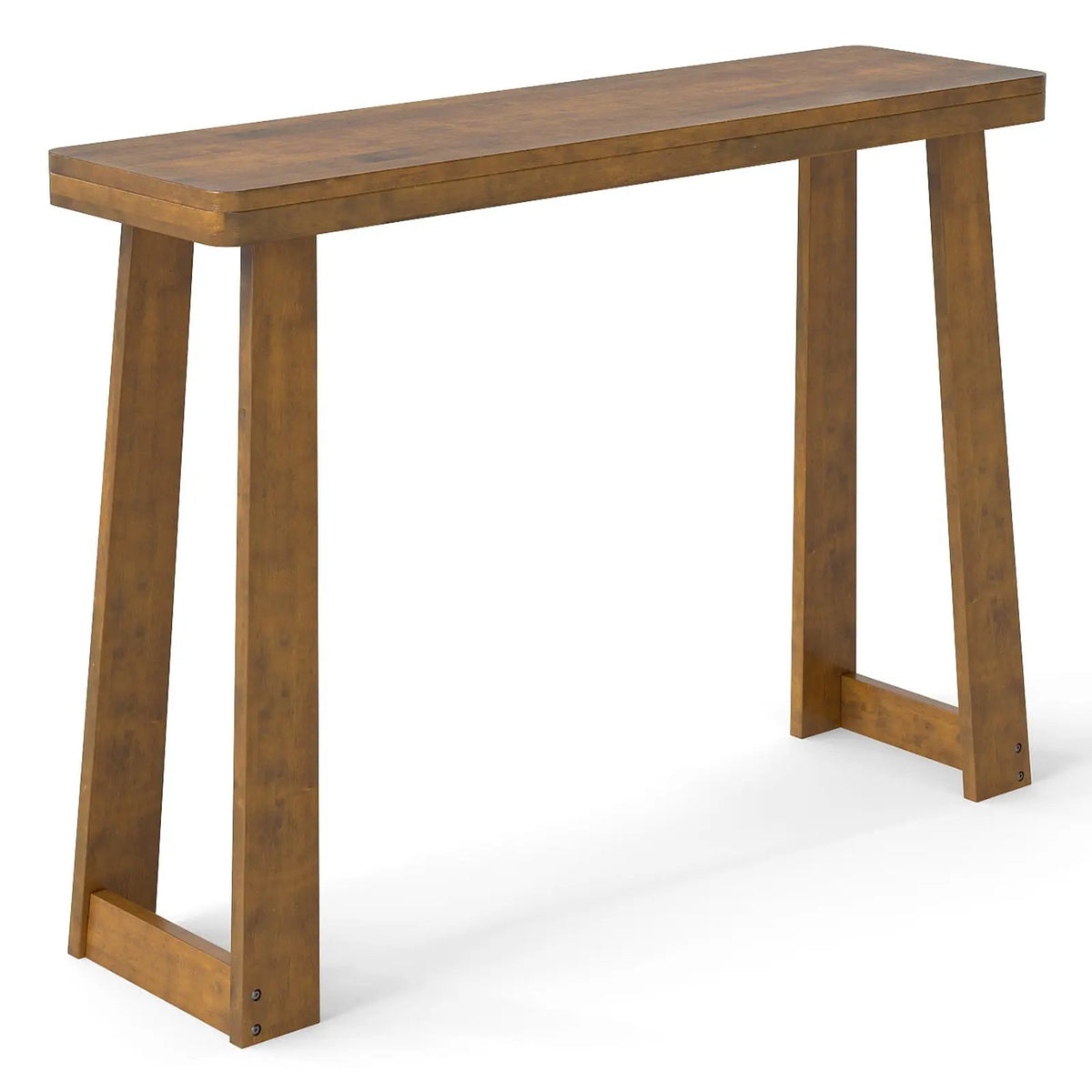 Solid Rubber Wood Console Table 43inch Narrow Entryway Table with Thick Tabletop and Stable Base by DirectDeals