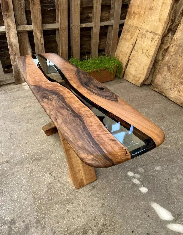 Handmade Solid Walnut Console Table for Entryway and Foyer by Gizz