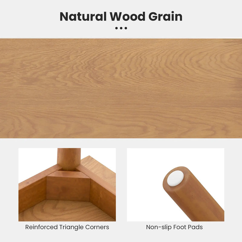 Solid Wood Dining Bench Entryway Bench with Rubber Wood Legs by DirectDeals