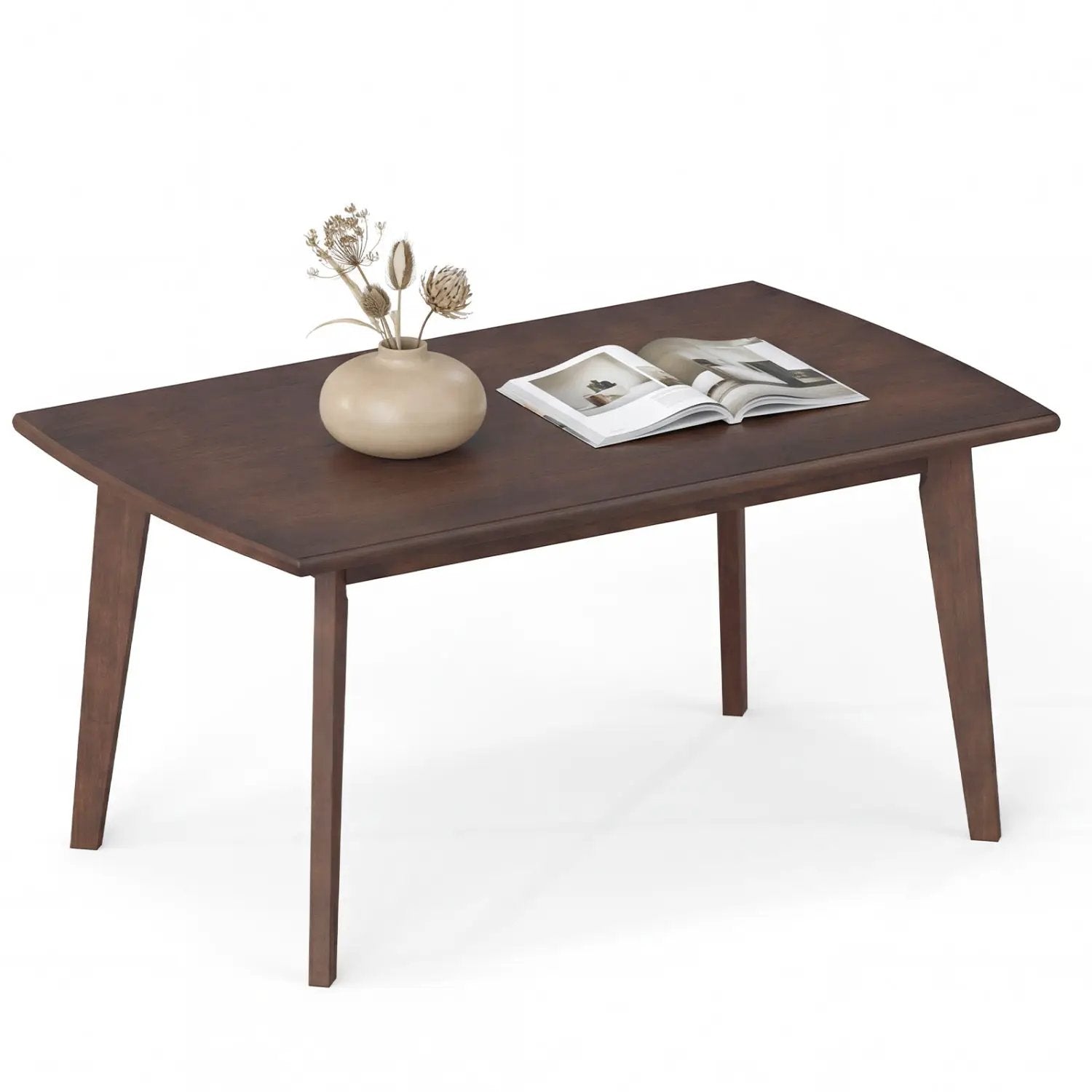 Solid Wood Modern Coffee Table with Tapered Legs by DirectDeals