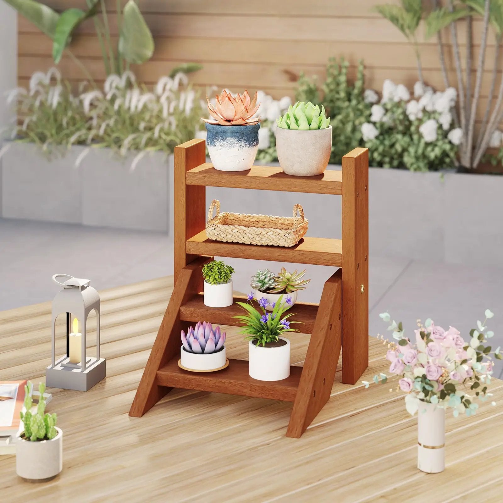 Solid Wood Plant Stand for Flowerpots and Succulents by DirectDeals