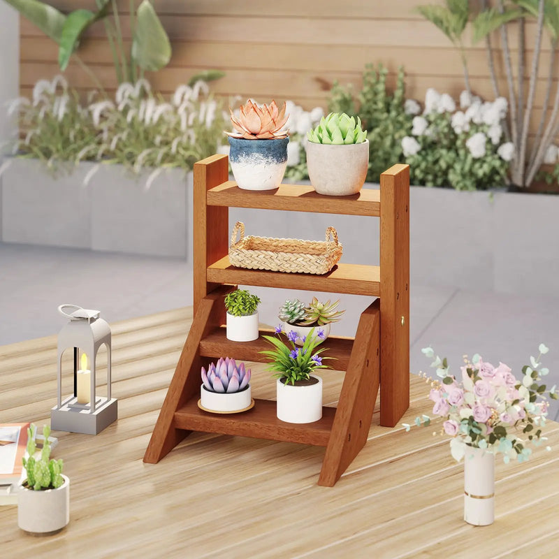 Solid Wood Plant Stand for Flowerpots and Succulents by DirectDeals