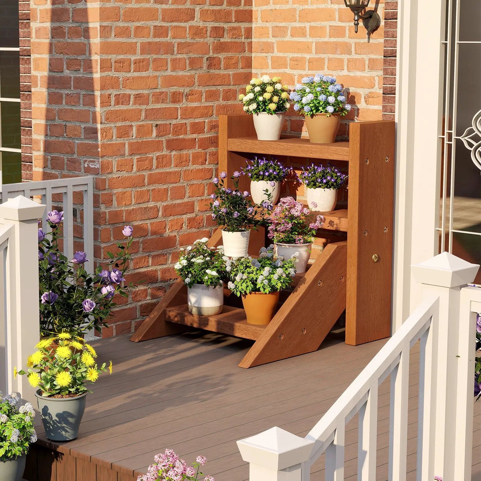 Solid Wood Plant Stand for Flowerpots and Succulents by DirectDeals