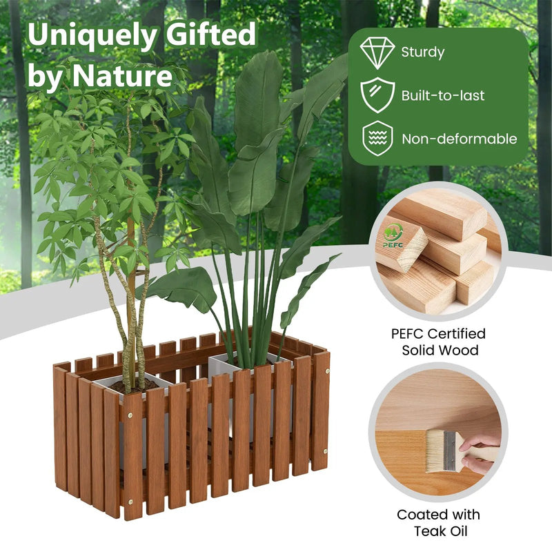 Solid Wood Raised Garden Bed for Flower and Vegetable by DirectDeals