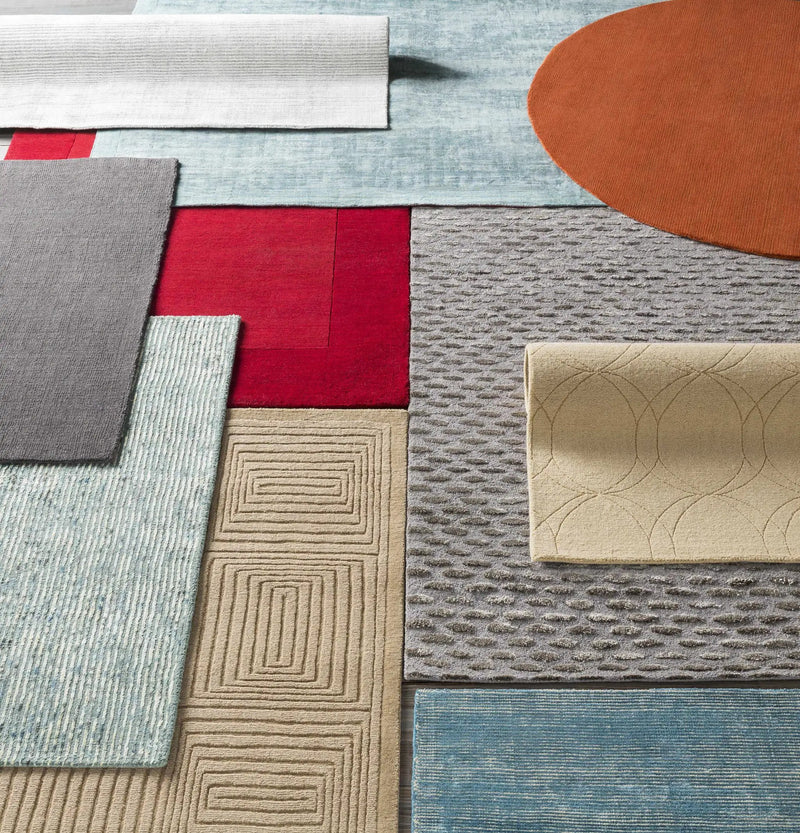 Brockton Solid Orange Wool Rug by Boutique Rugs
