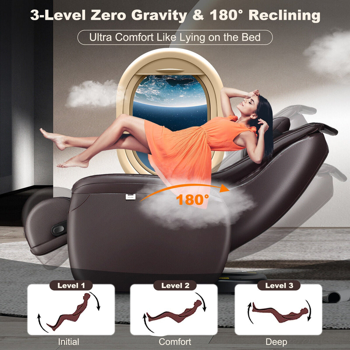 Soothe 26 - Full Body Zero Gravity Massage Chair with Pillow, photo 8 of 22