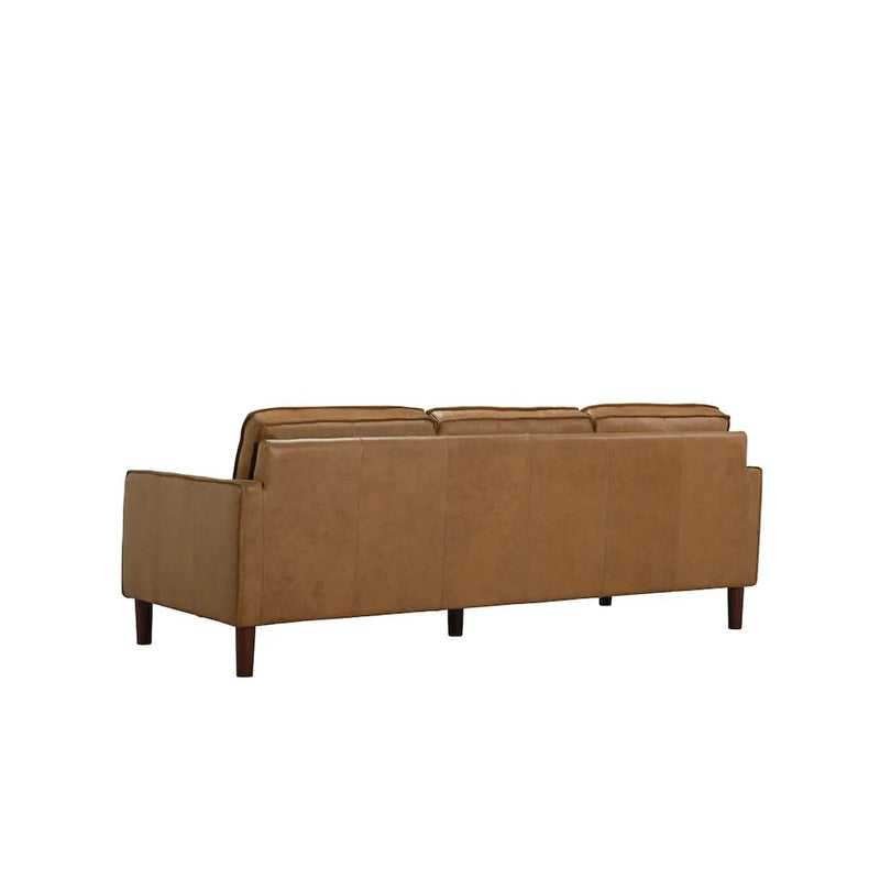 Soria Saddle Brown Top-Grain Leather Sofa by Ornate Furniture