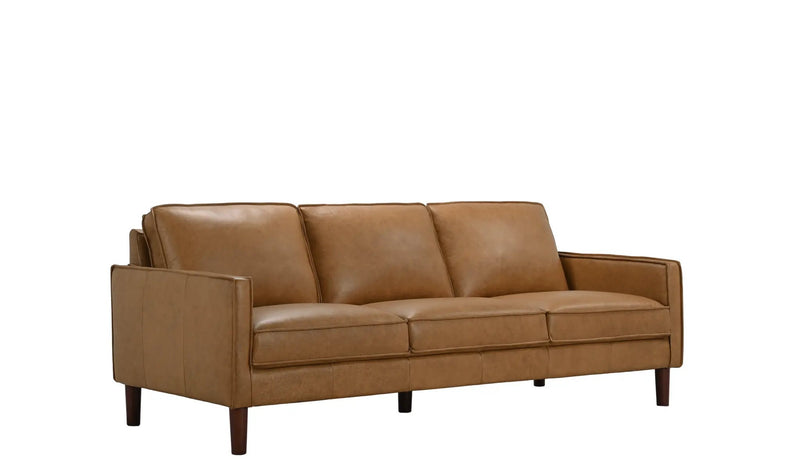 Soria Saddle Brown Top-Grain Leather Sofa by Ornate Furniture