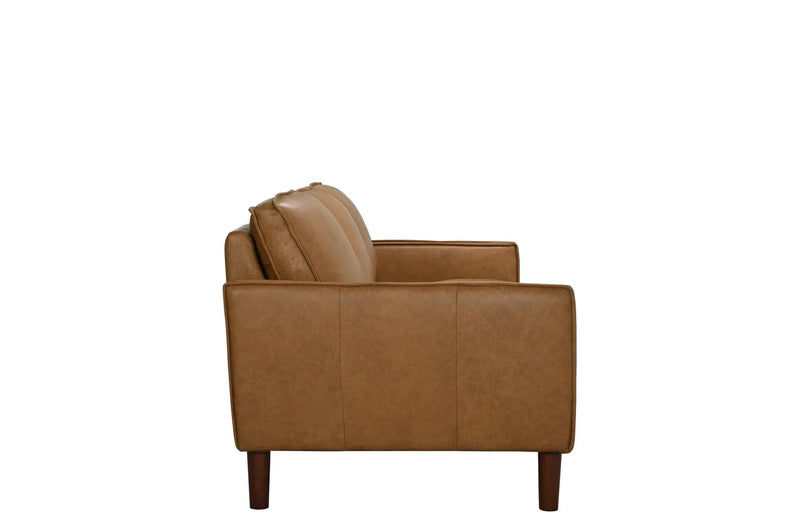 Soria Saddle Brown Top-Grain Leather Sofa by Ornate Furniture