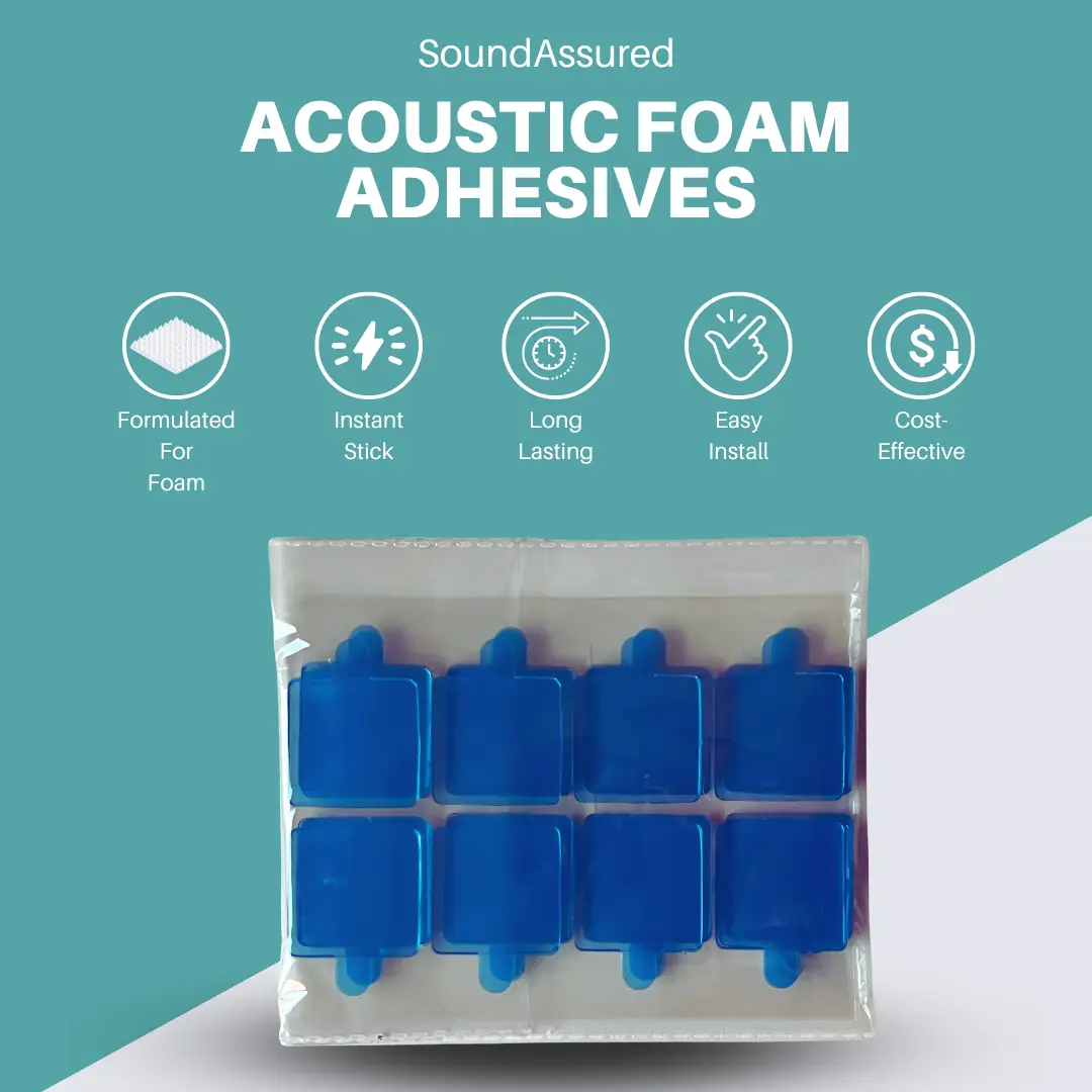 Mounting Tape For Acoustic Foam - Double Sided Adhesive Squares For Easy Installation by SoundAssured