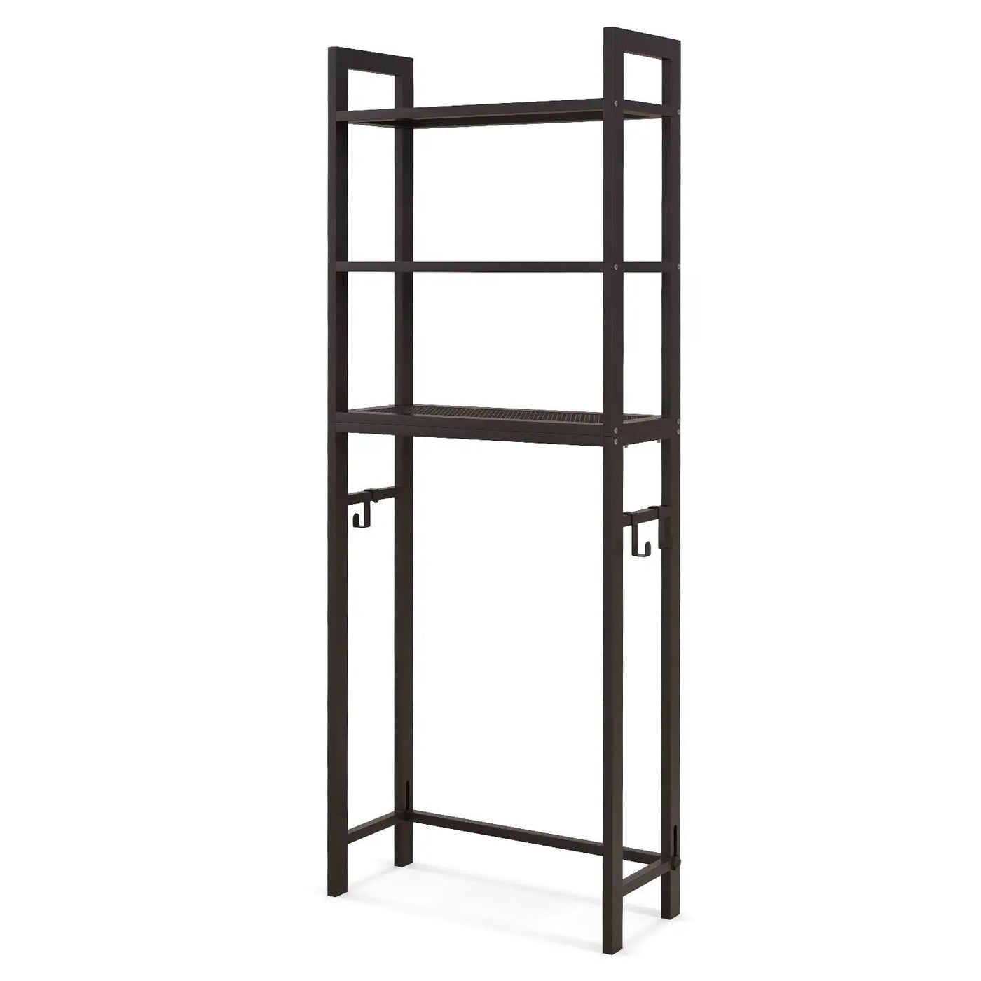 Over-The-Toilet Storage Shelf Space Saving Metal Bathroom Organizer Hooks by DirectDeals