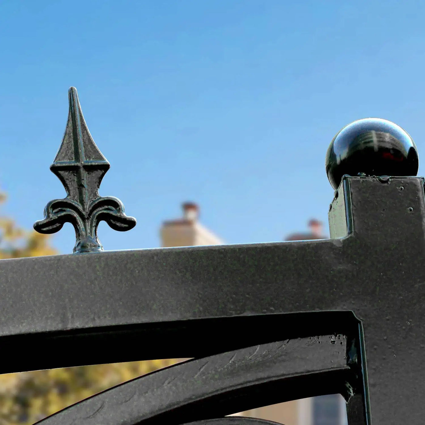 14x8 ft Steel Dual Swing Driveway Gate-European Style by Chery Industrial
