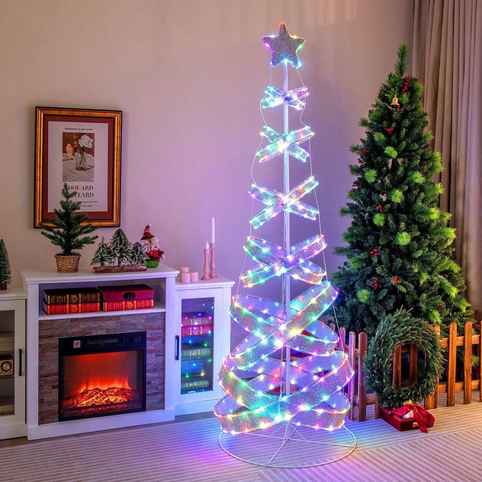 7 Feet Outdoor Spiral Christmas Tree for Party Xmas New Year Decoration by DirectDeals