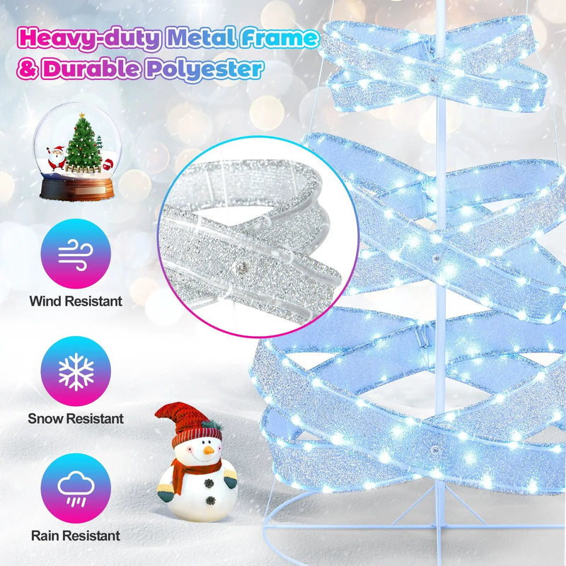 7 Feet Outdoor Spiral Christmas Tree for Party Xmas New Year Decoration by DirectDeals