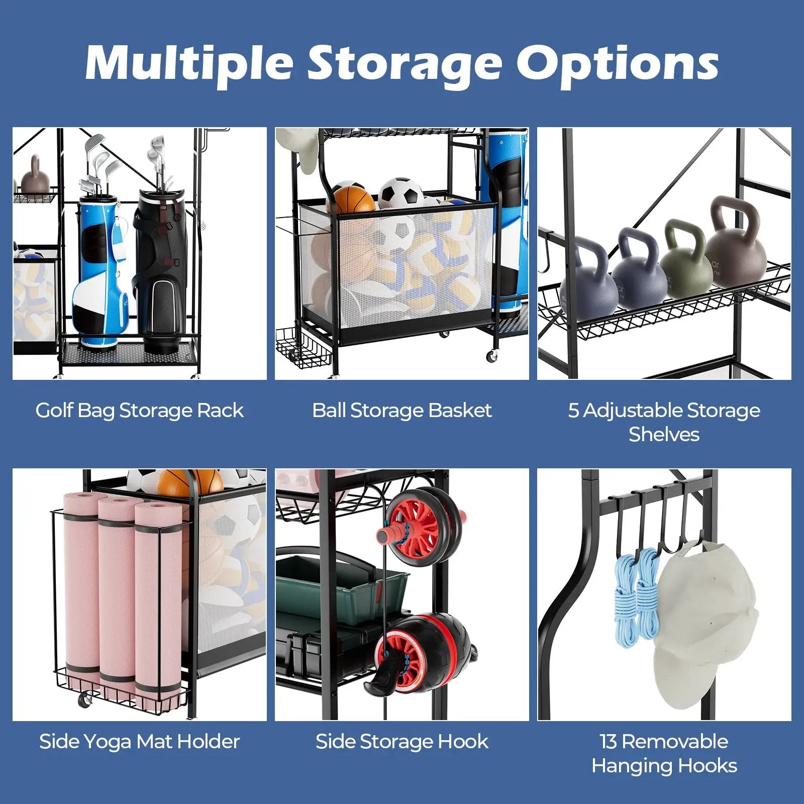 Sports Equipment Organizer for Garage by DirectDeals