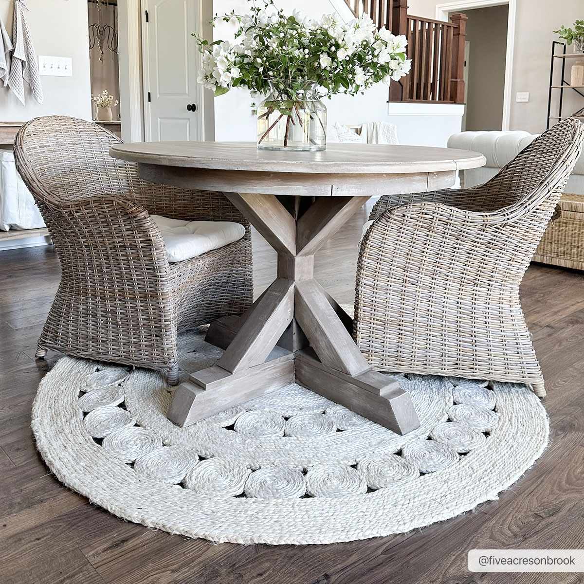 Stafford Bleached Jute Round Rug - Clearance by Boutique Rugs