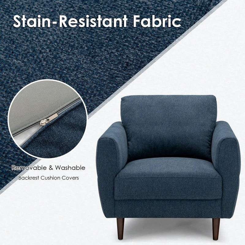 Modern Upholstered Accent Chair Single Sofa Armchair by DirectDeals