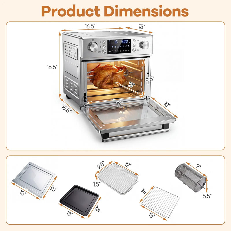 Stainless Steel Countertop Convection Oven with Bake-Silver by DirectDeals