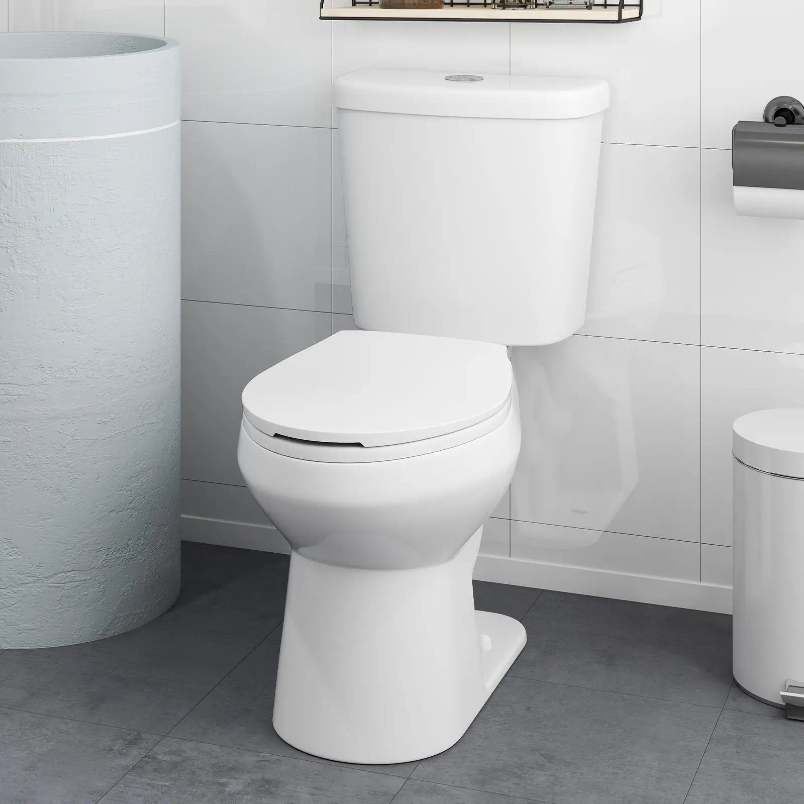 Standard Toilet with 17.5 Inch ADA Comfort Chair Height Seat by DirectDeals