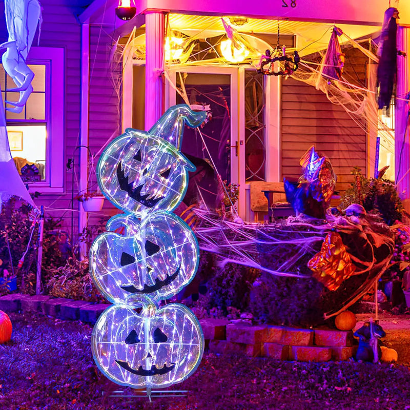 Standing 150 LED Lighted Pumpkin Halloween Decoration with Base by DirectDeals