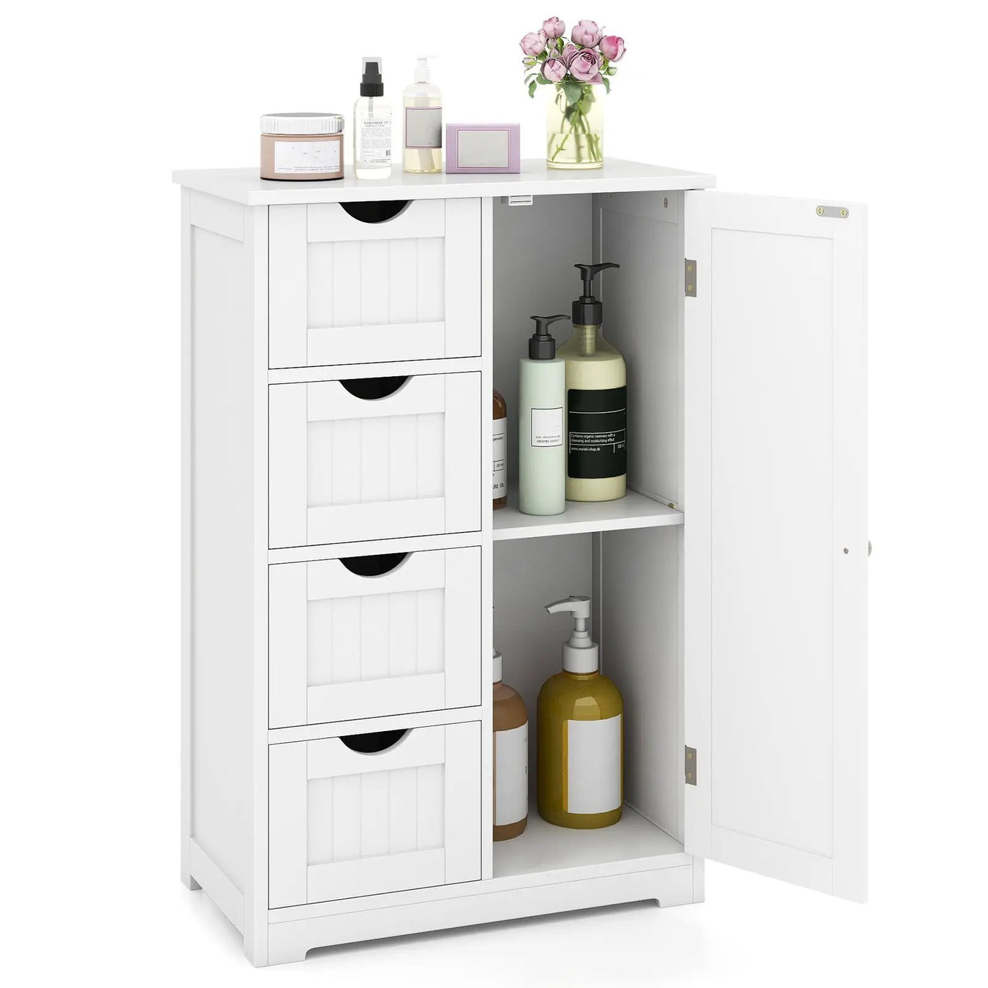Standing Indoor Wooden Cabinet with 4 Drawers by DirectDeals