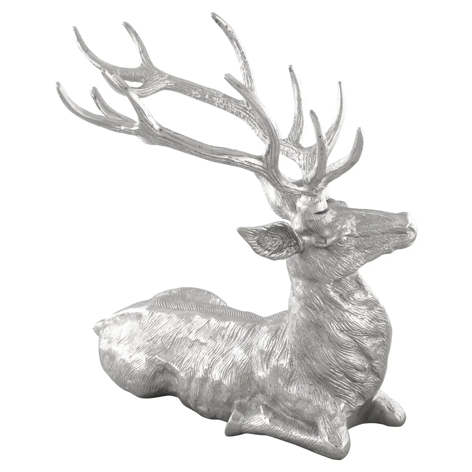 Standing Reindeer Statue Aluminum Deer Sculpture for Indoors Christmas Decor by DirectDeals