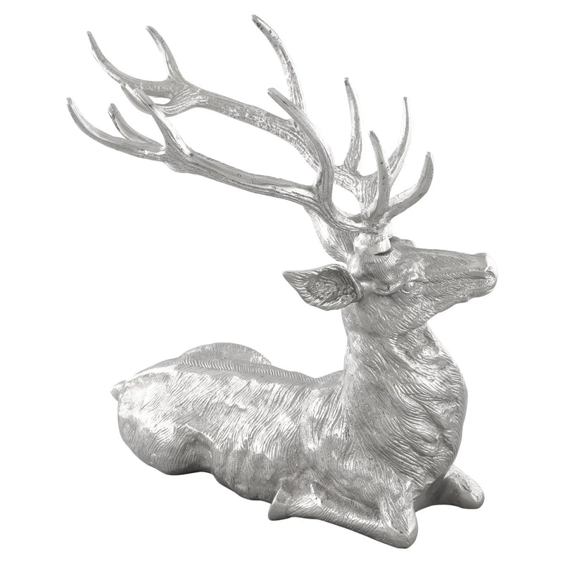 Standing Reindeer Statue Aluminum Deer Sculpture for Indoors Christmas Decor by DirectDeals