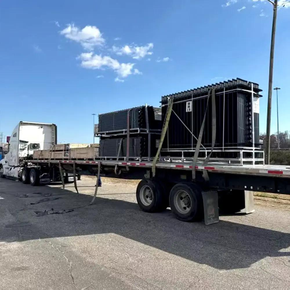 10x7 ft Steel Fence with 4 Rails, 30 Panels by Chery Industrial