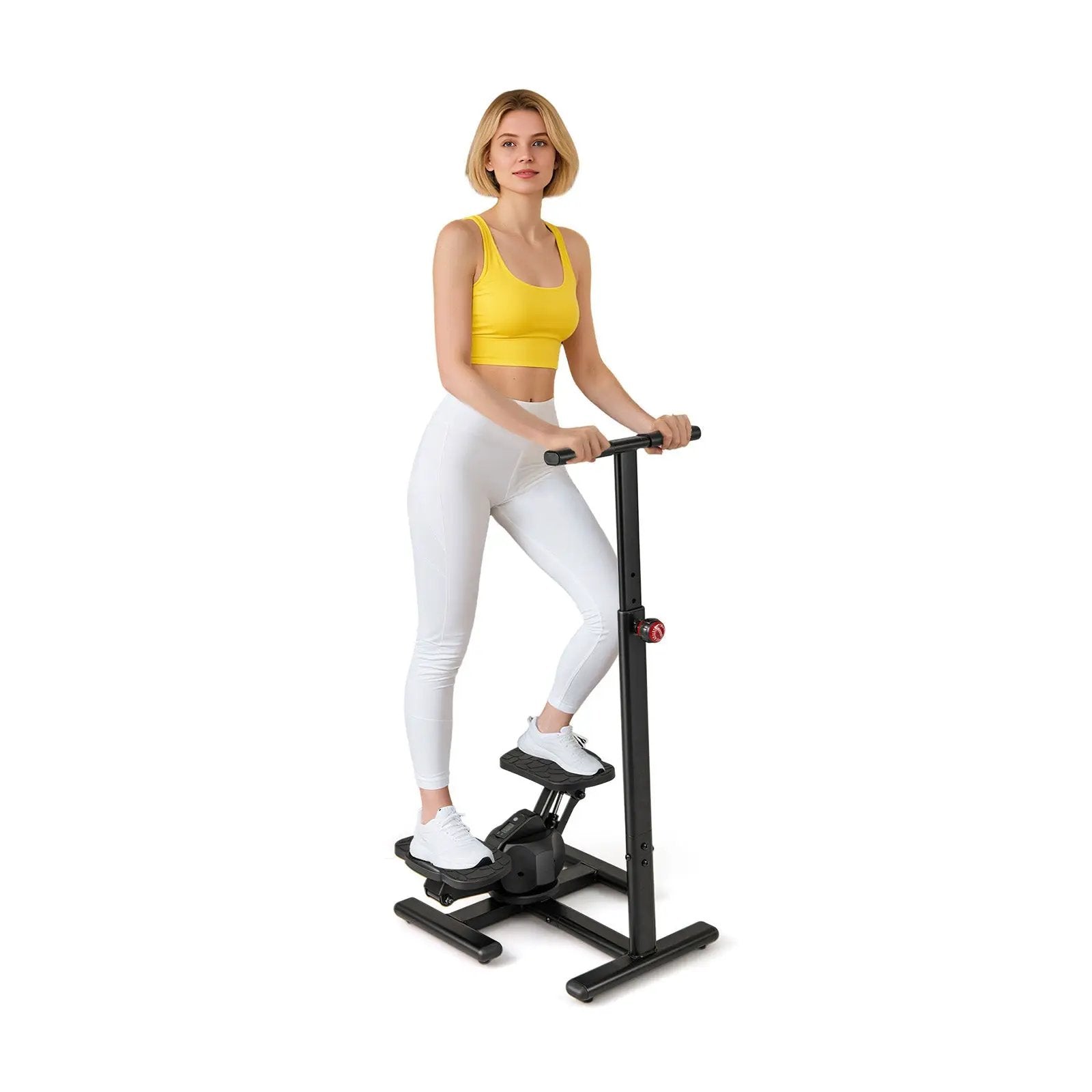 Steppers for Exercise Twist Stair Stepper Workout Equipmen-Black by DirectDeals