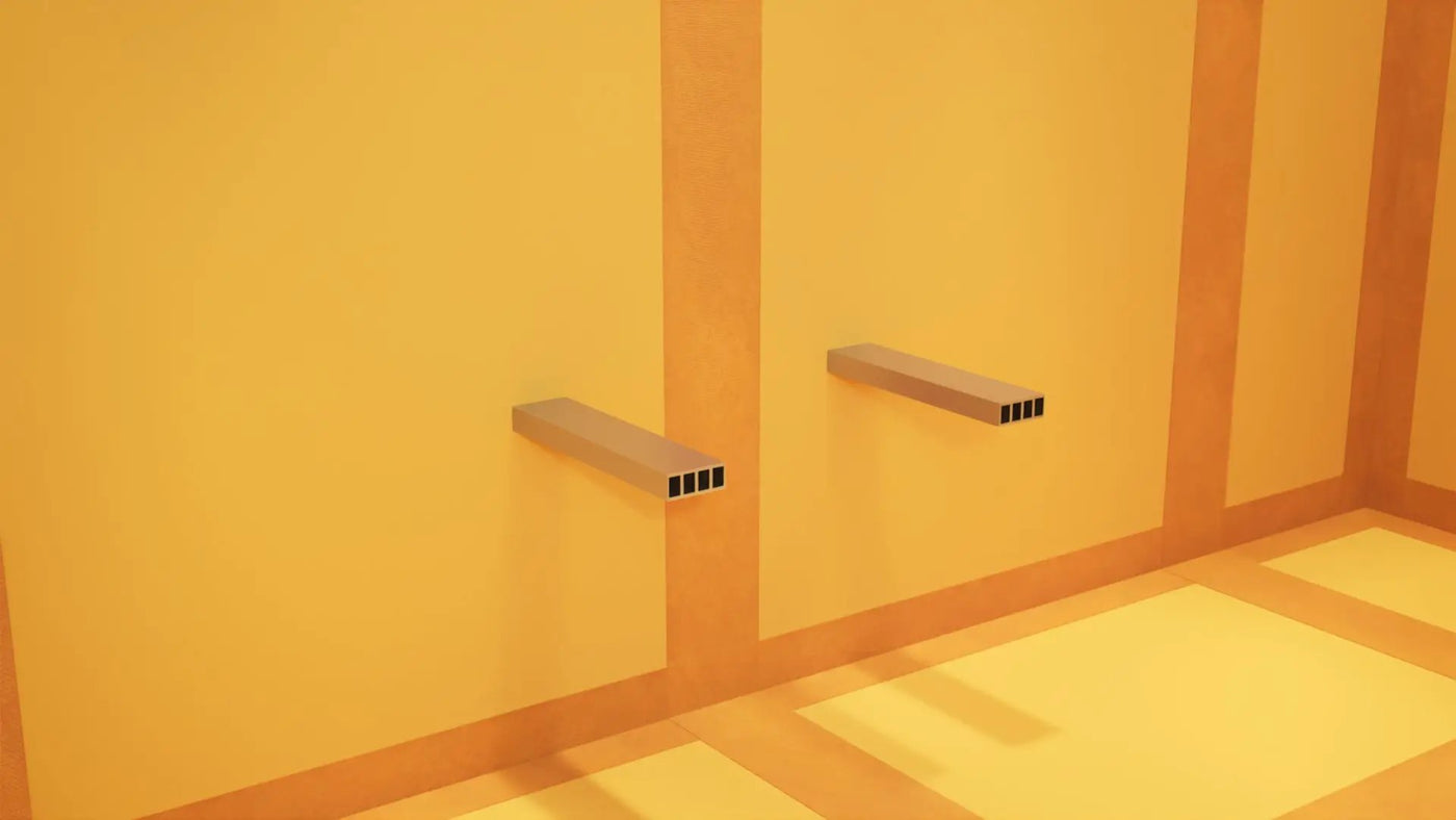 The Original Floating Shower Bench Kit­™ with Orange Waterproof Board & Original Shower Bench Bracket® by The Original Granite Bracket