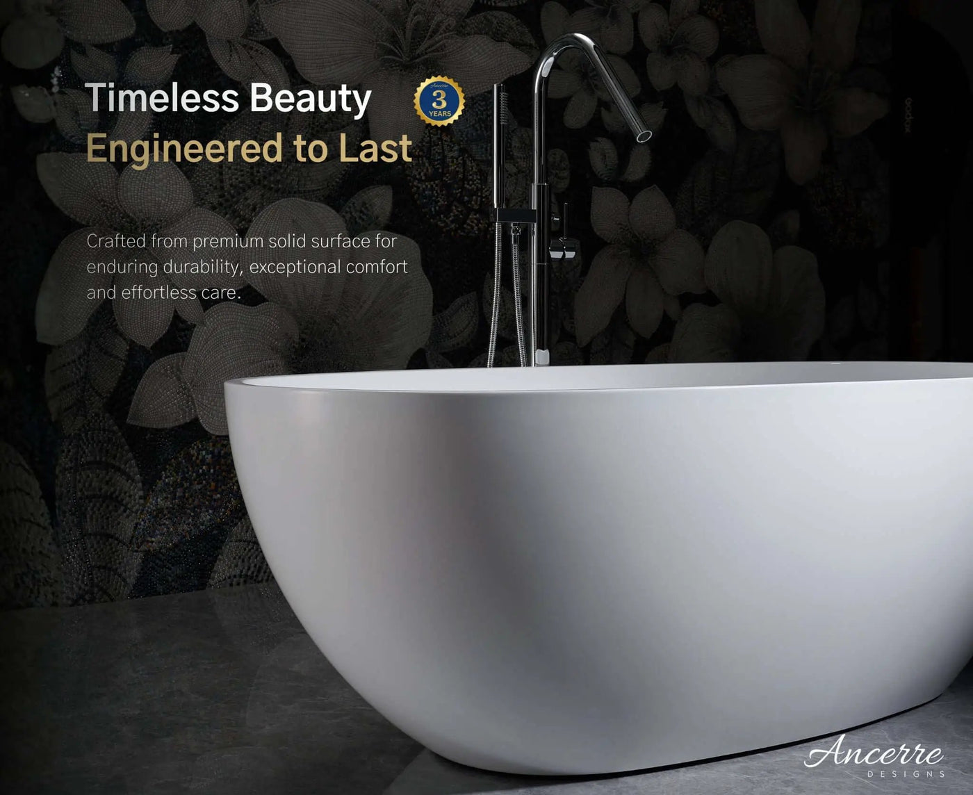 STONEBROOK Freestanding Acrylic Bathtub by Ancerre Designs