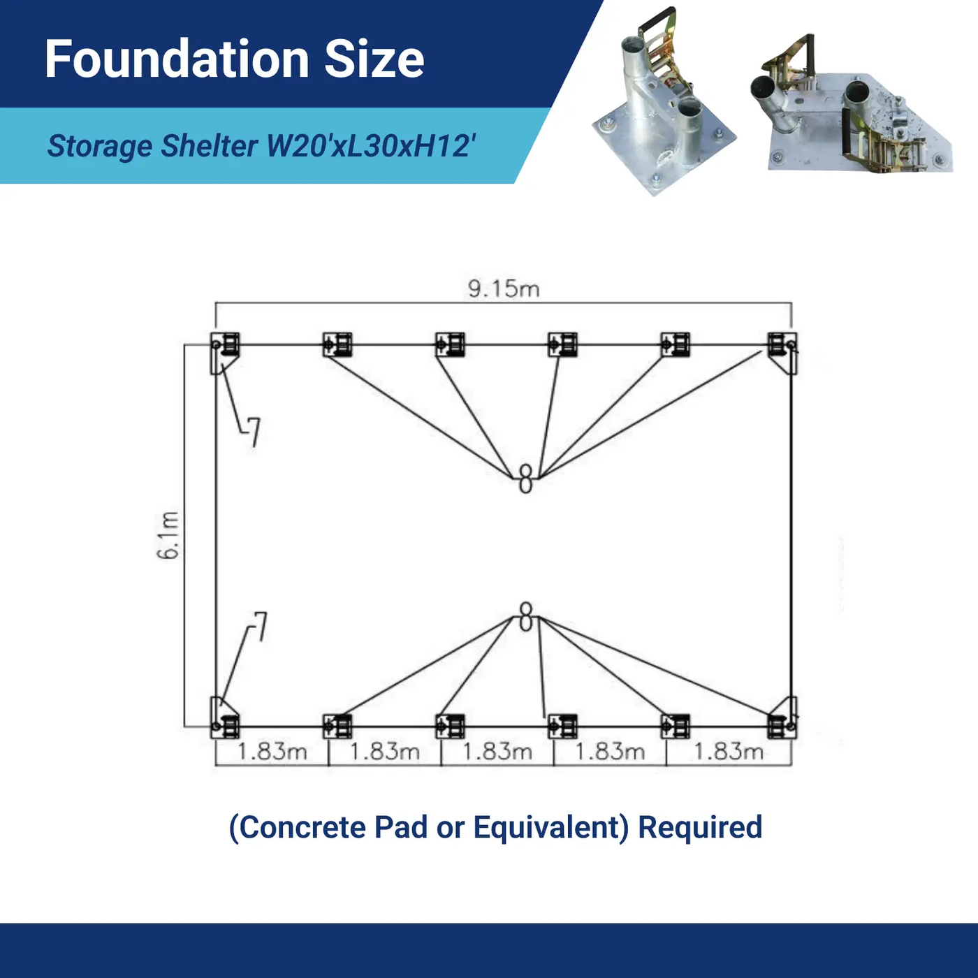 W20'xL30'xH12' Single Truss Arch Storage Shelter by Chery Industrial