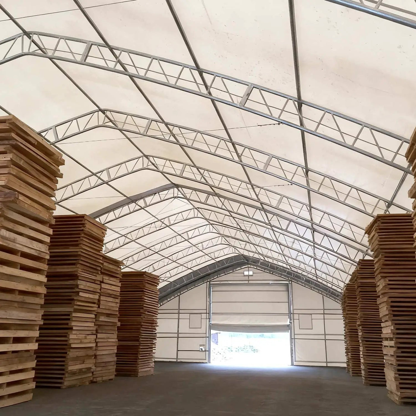 W50'xL80'xH23' Double Truss Storage Shelter by Chery Industrial