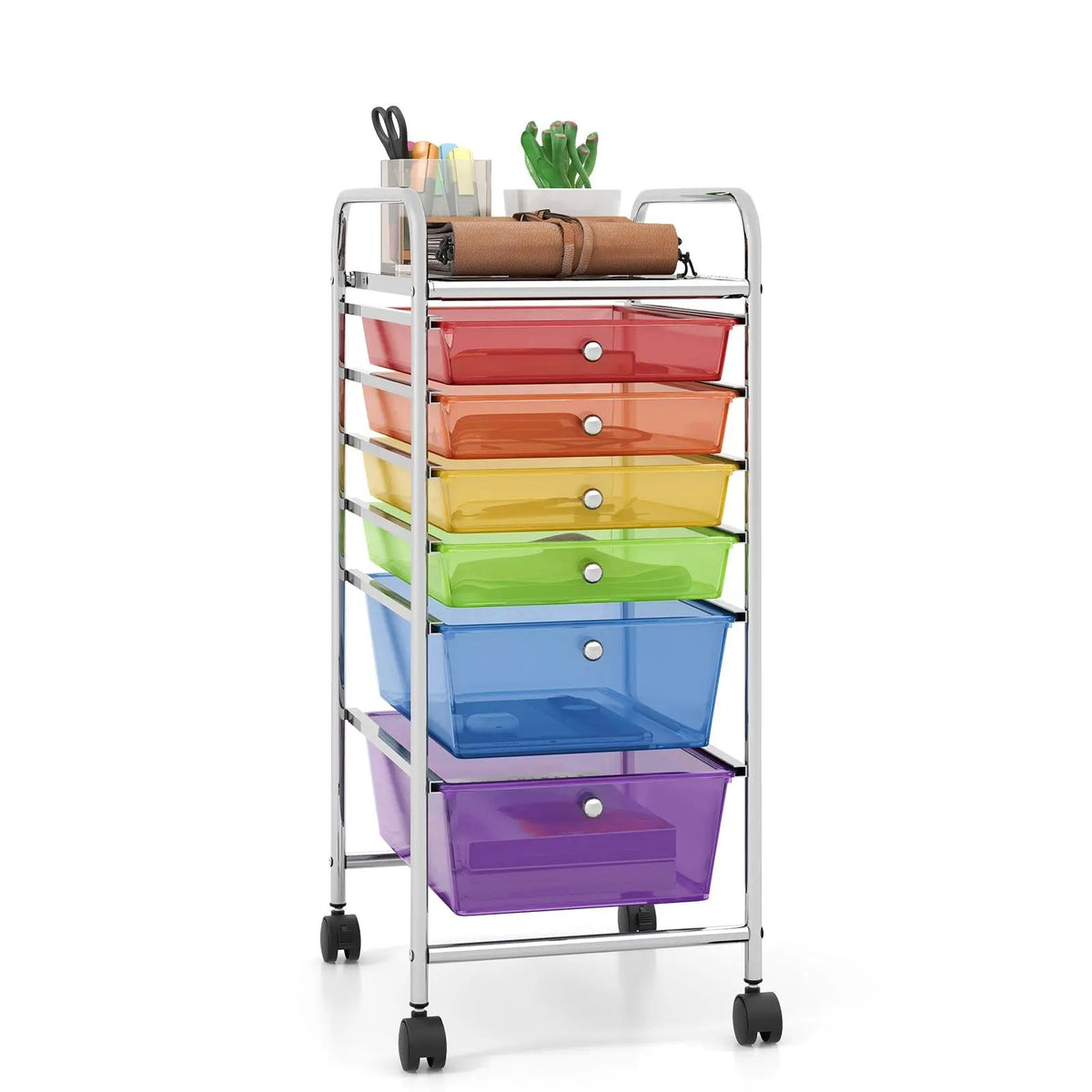 6 Drawers Rolling Storage Cart Organizer by DirectDeals