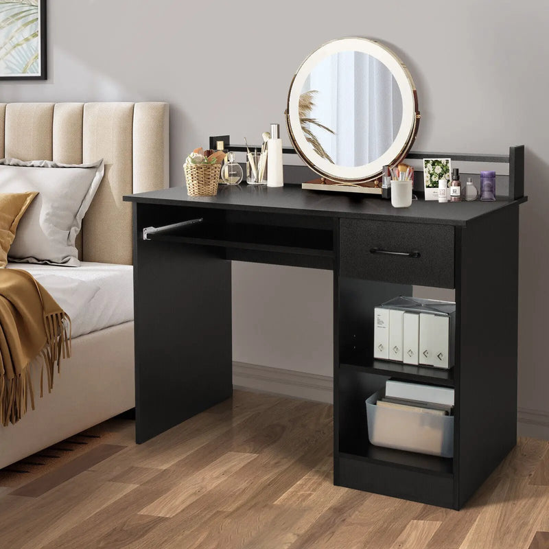 Study Laptop Table with Drawer and Keyboard Tray by DirectDeals