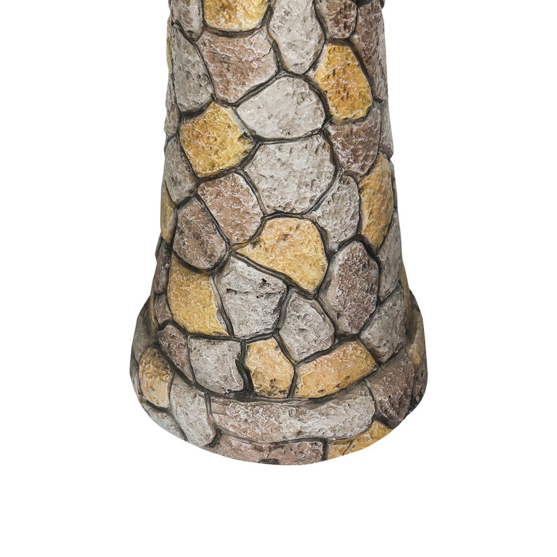 Concrete Mosaic Bird Bath Stone Inlay 24 Inch, photo 7 of 8
