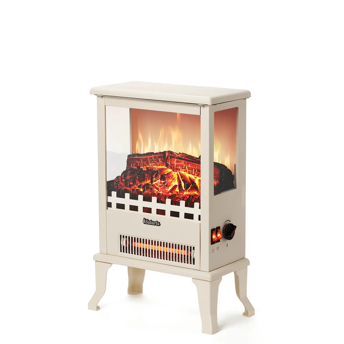 (Open Box) Suburbs TS17Q Electric Fireplace Stove Heater by TURBRO