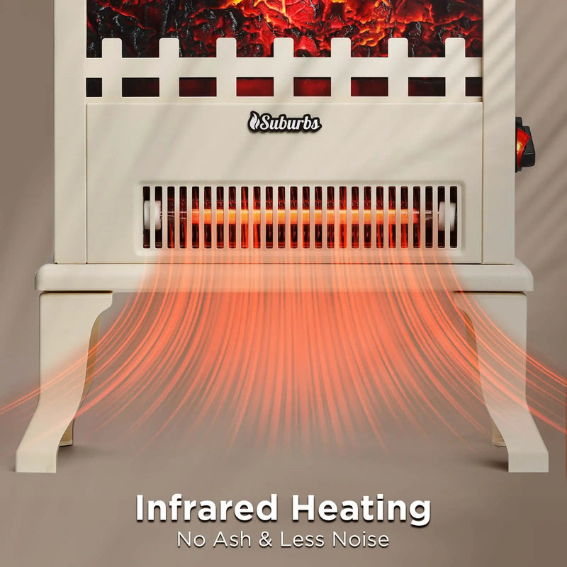 (Open Box) Suburbs TS17Q Electric Fireplace Stove Heater by TURBRO