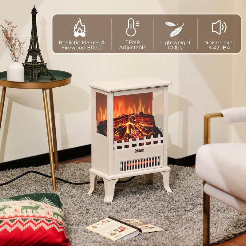 (Open Box) Suburbs TS17Q Electric Fireplace Stove Heater by TURBRO
