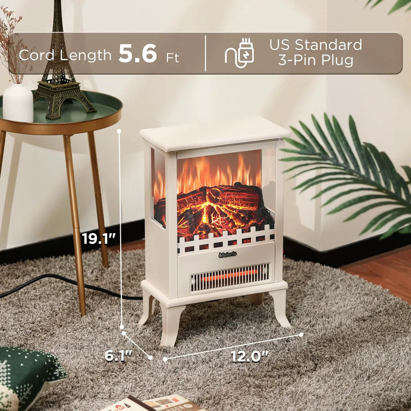(Open Box) Suburbs TS17Q Electric Fireplace Stove Heater by TURBRO