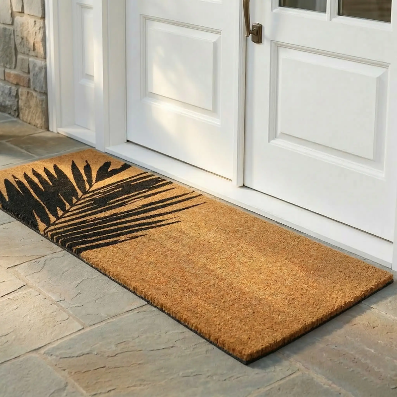 Summertime Palm Leaf Coir Doormat by Fab Habitat