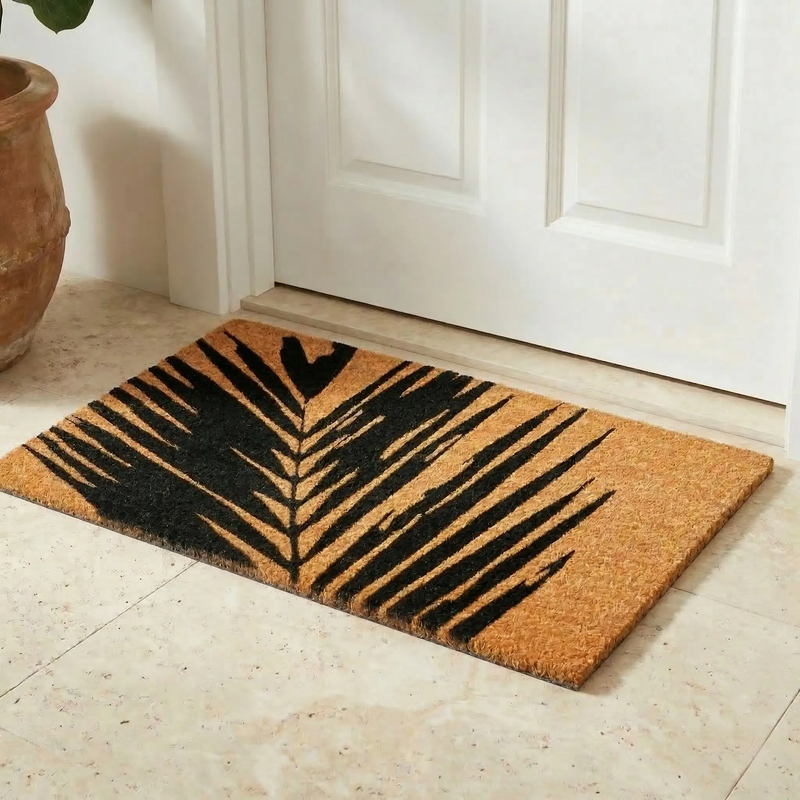 Summertime Palm Leaf Coir Doormat by Fab Habitat