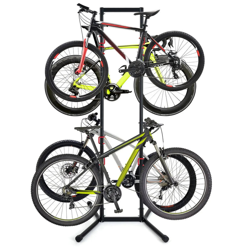 4-Bike Vertical Storage Rack with Adjustable Arms by DirectDeals